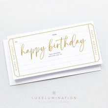 Load image into Gallery viewer, Happy Birthday DIY Fillable Voucher 00618
