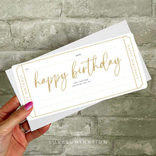 Load image into Gallery viewer, Happy Birthday DIY Fillable Voucher 00618
