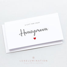 Load image into Gallery viewer, Honeymoon Funds Gift Money Envelope, Handmade Card 00438
