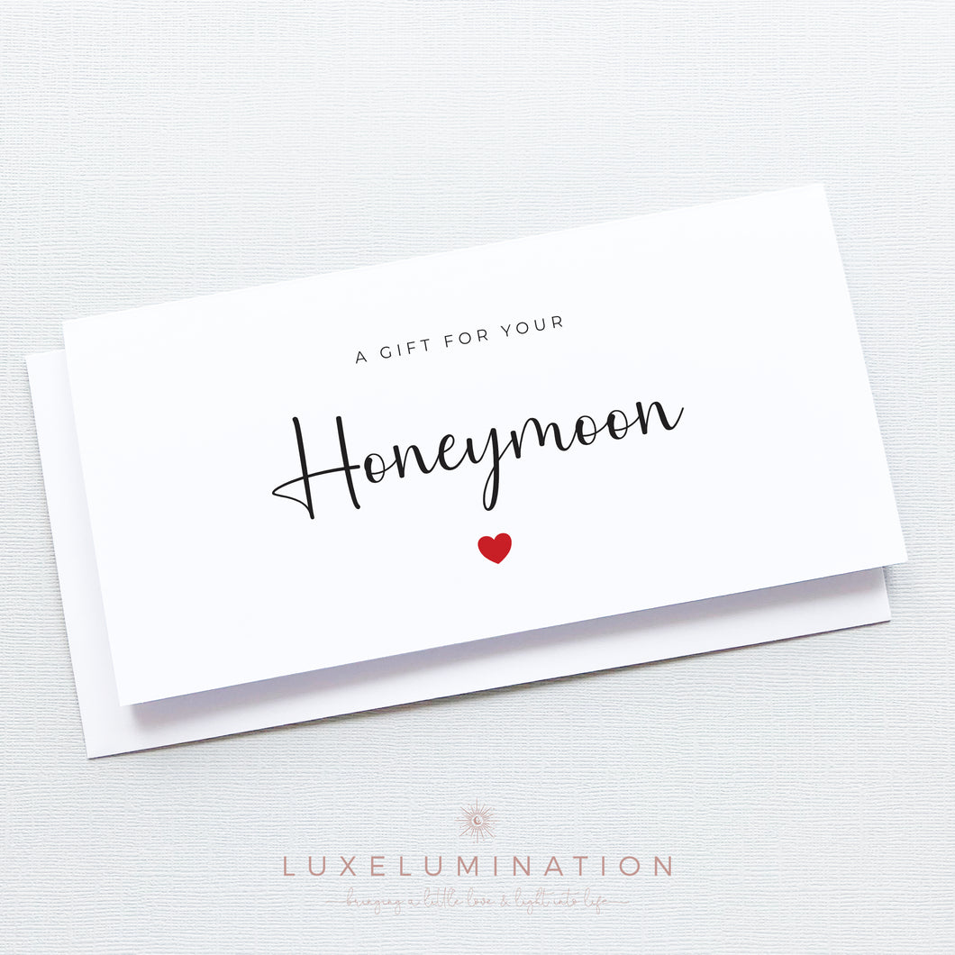 Honeymoon Funds Gift Money Envelope, Handmade Card 00438