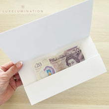 Load image into Gallery viewer, Holiday Funds Gift Money Wallet Envelope, Honeymoon Funds Handmade Card 00396
