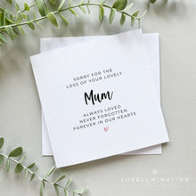 Load image into Gallery viewer, Sorry For The Loss of Your Mum Greeting Card 0011
