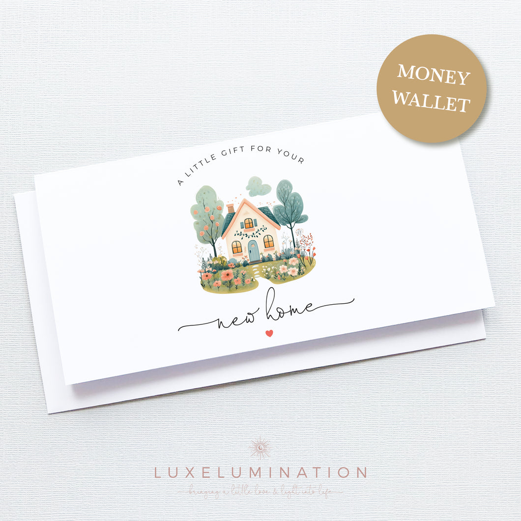 A gift for your New Home Money Wallet Envelope, Handmade Card 00381