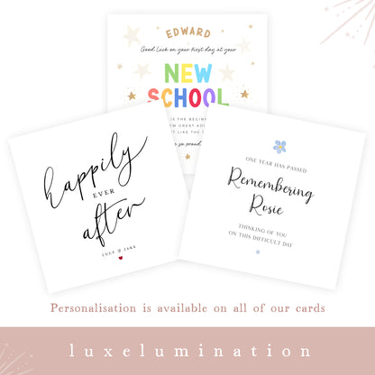 Personalised 40th Wedding Anniversary Card, Ruby.