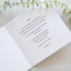 One Year On Bereavement Card 00129
