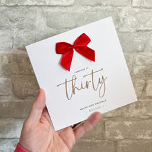 Load image into Gallery viewer, Happy 30th Luxury Personalised Birthday Card 00621
