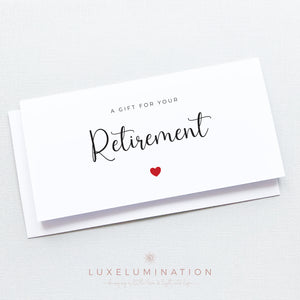 Retirement Gift Money Envelope, Handmade Card 00365