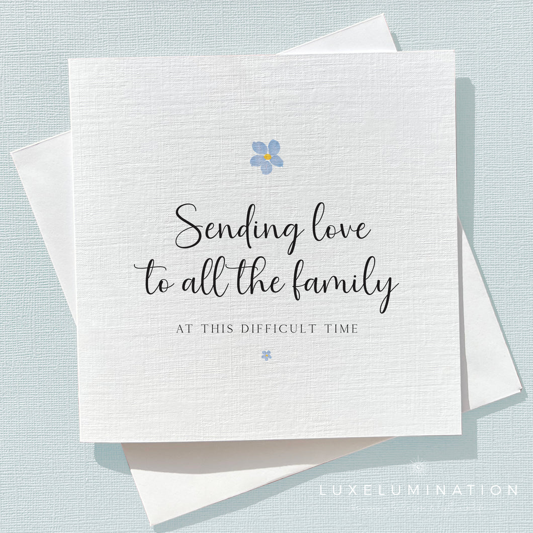 Sending Love to all the Family Bereavement Card 00105
