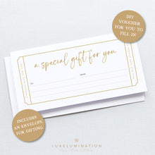 Load image into Gallery viewer, A Special Gift for you Voucher, DIY Fillable Gift 00615
