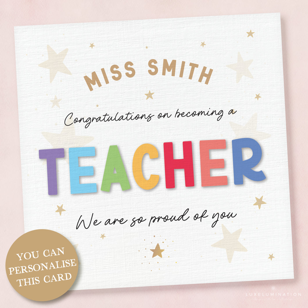 Teacher Congratulations Card 00430