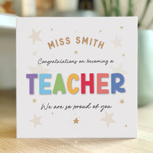 Load image into Gallery viewer, Teacher Congratulations Card 00430
