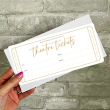 Load image into Gallery viewer, Theatre Tickets Voucher, DIY Fillable Gift 00599
