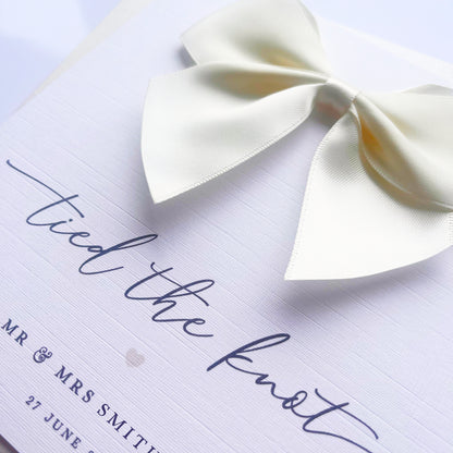 Personalised Tied the Knot Wedding Day Card