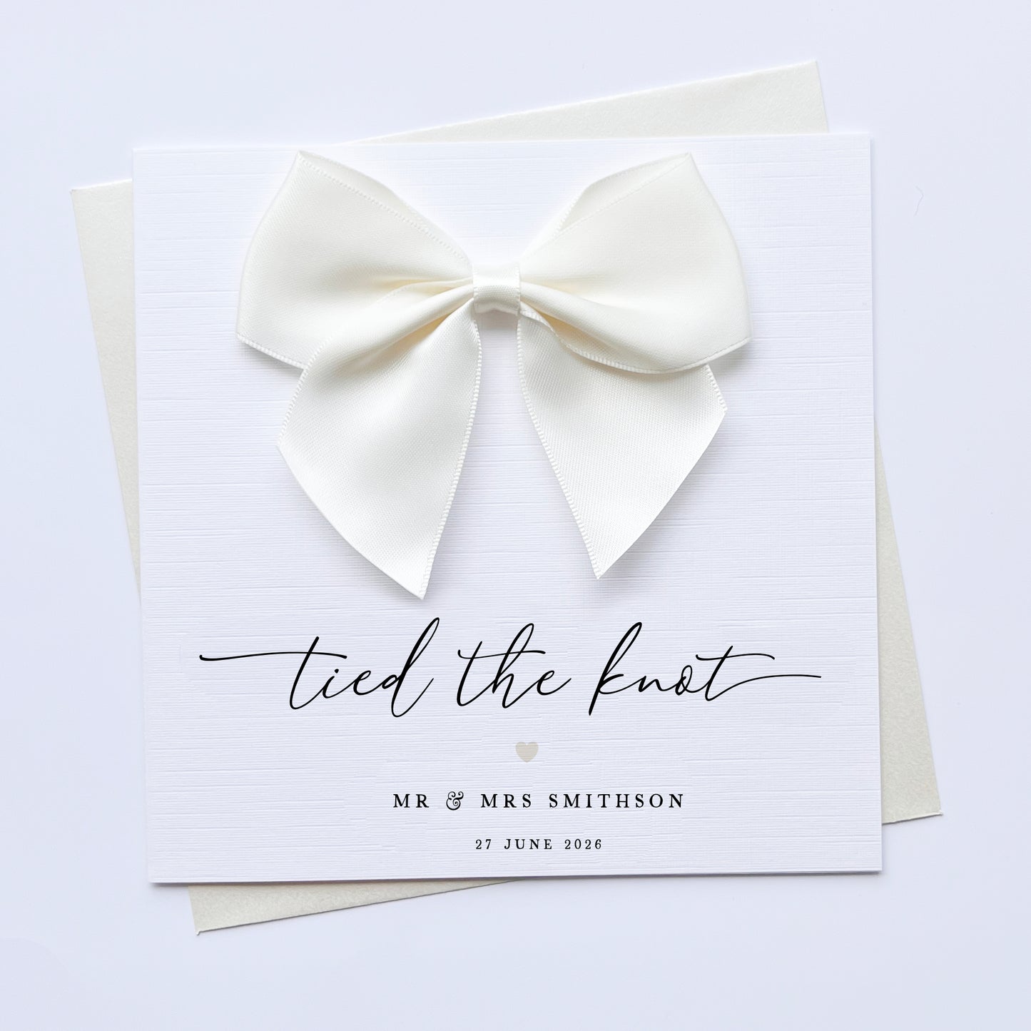 Personalised Tied the Knot Wedding Day Card
