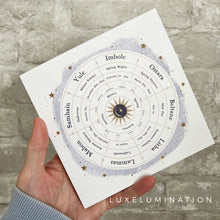 Load image into Gallery viewer, Wheel of the Year Greeting Card. Any Occasion Card.  00520
