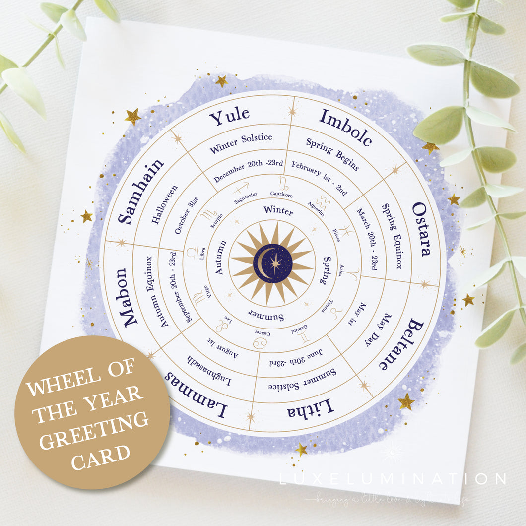 Wheel of the Year Greeting Card. Any Occasion Card.  00520