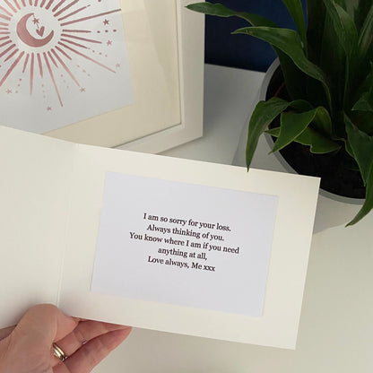 Sympathy Condolences Bereavement Box, Personalised Gift, Hug in the Post, Thinking of you, Crystals, Grief, Loss, Forget Me Not Seeds
