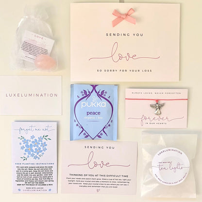 Sympathy Condolences Bereavement Box, Personalised Gift, Hug in the Post, Thinking of you, Crystals, Grief, Loss, Forget Me Not Seeds