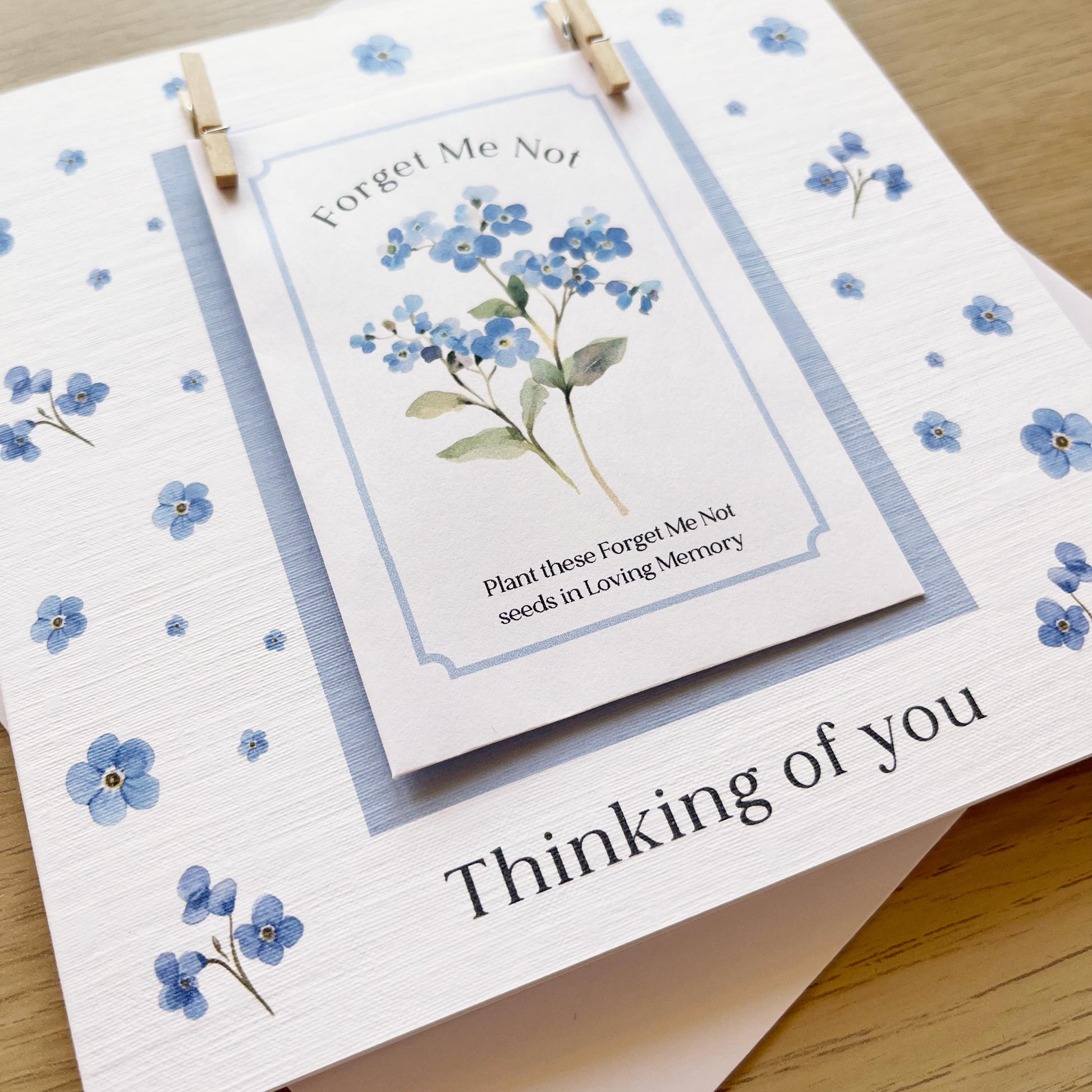 Bereavement Card with Plantable Forget Me Not Seeds
