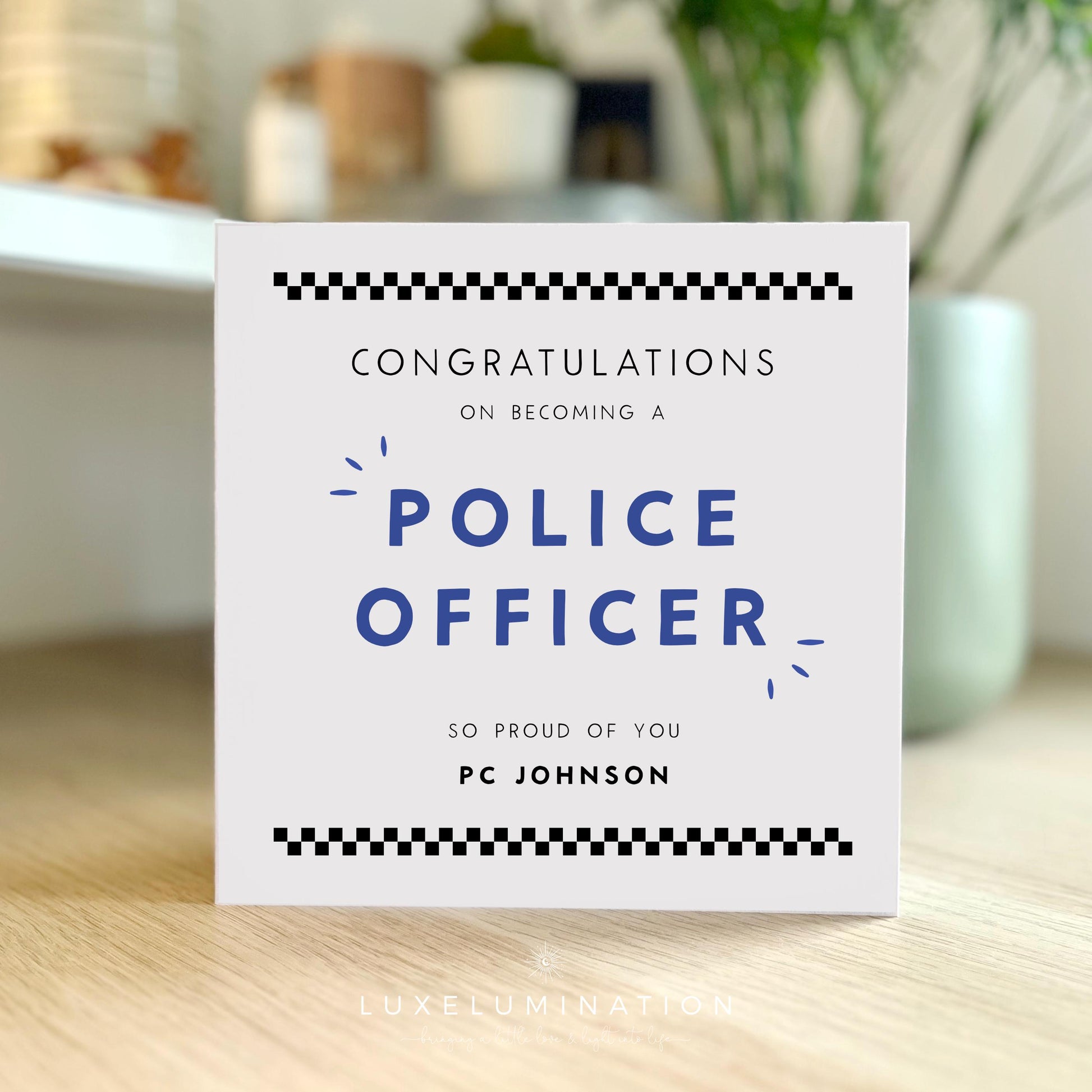 Personalised Police Officer, Congratulations Card