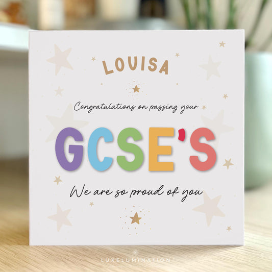 GCSE's Well Done Card, Personalised Card, Achievement Card. Passing Exams Card. Congratulations on your GCSE Results. New Chapter.