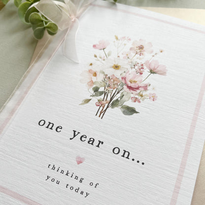 One year on Remembrance Greeting Card