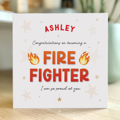 Firefighter Congratulations, well done on the new job card
