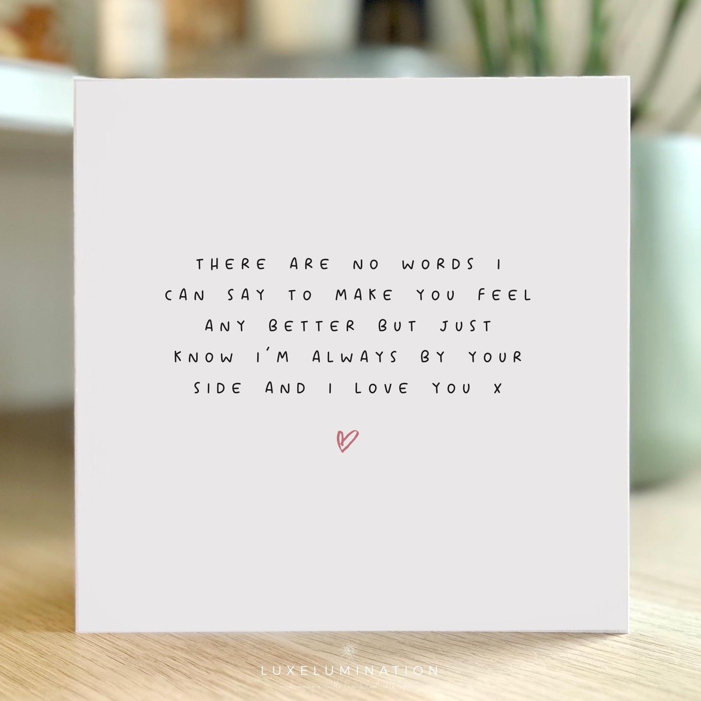 Difficult Times Card, There are no words, Sending Condolences, Here for you, Thinking of you, Difficult Day Handmade Card, Sending you a hug