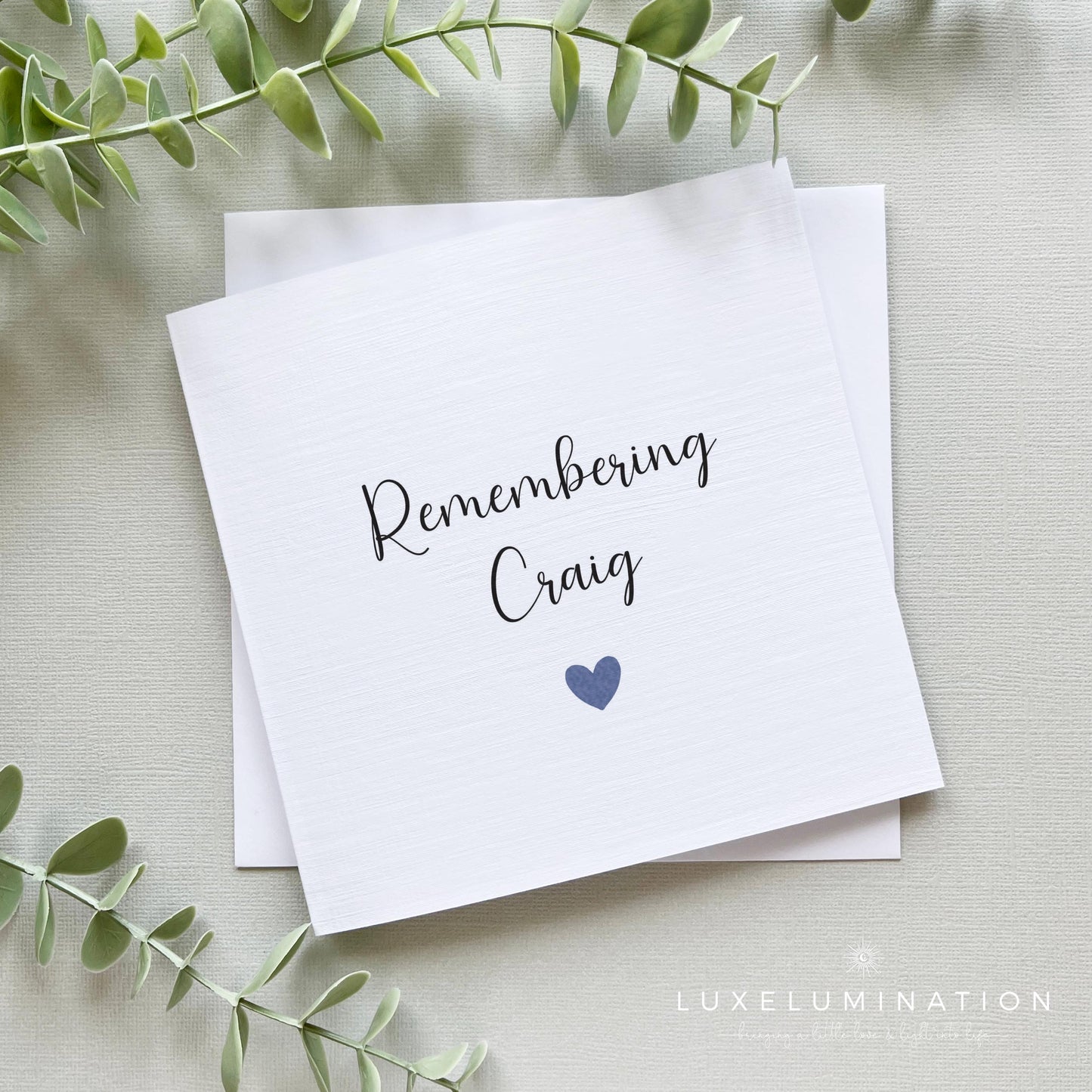 Personalised Remembrance, Memorial Card