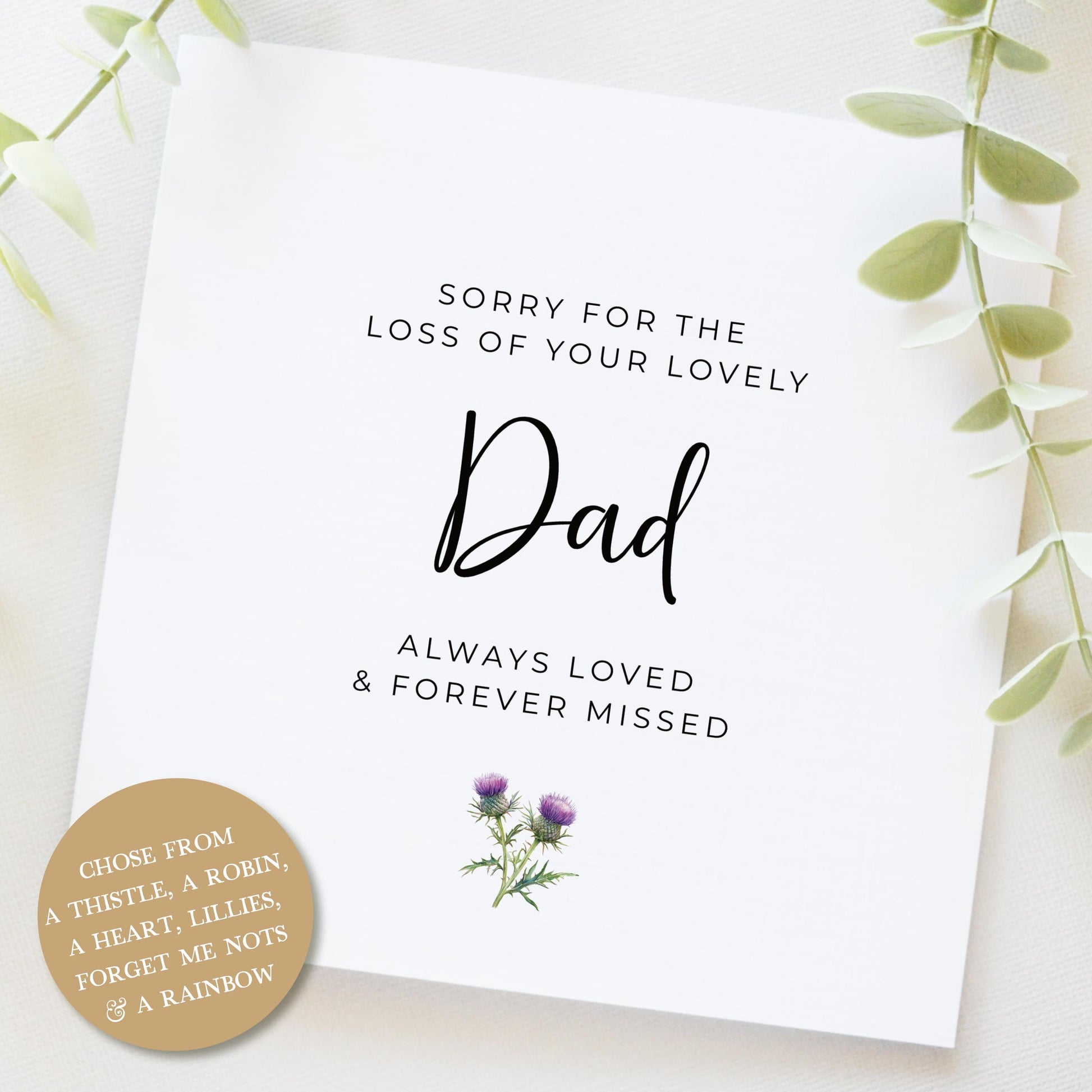 Sorry for the Loss of your Dad Bereavement Card