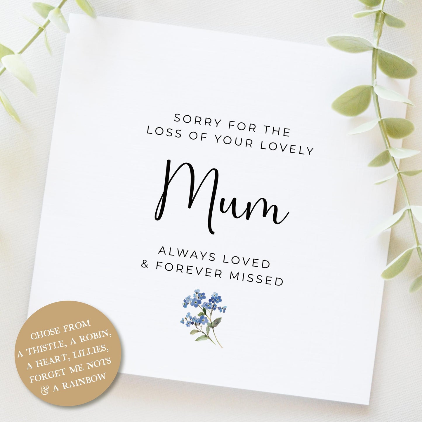 Loss of Mum Bereavement Card