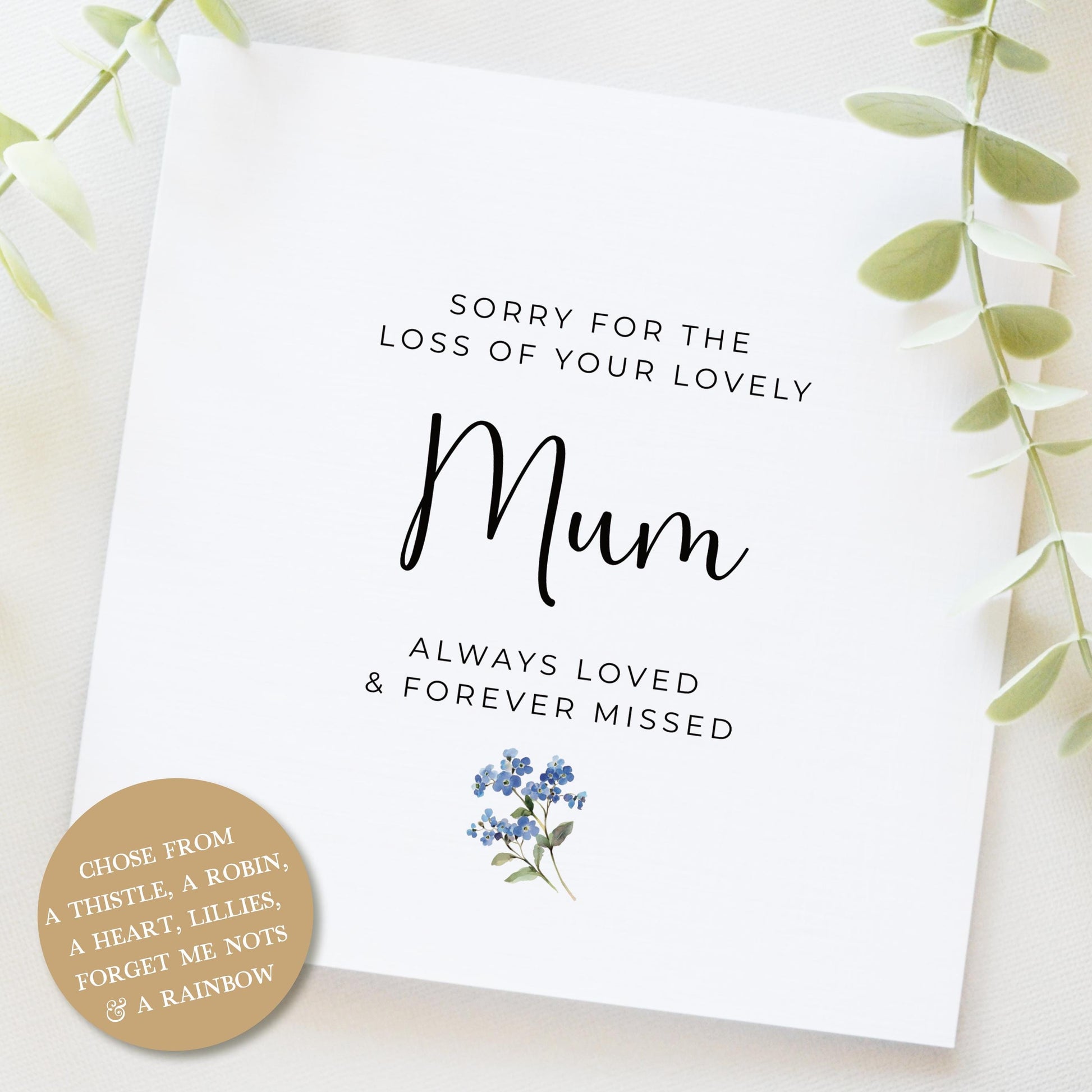 Loss of Mum Bereavement Card