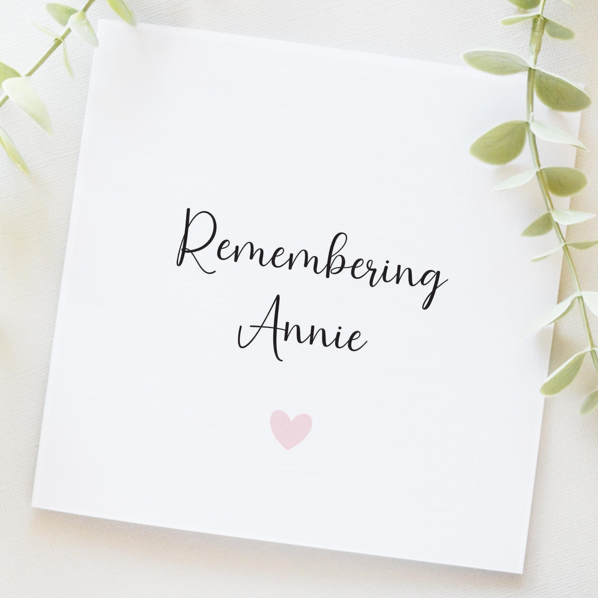 Personalised Remembrance, Memorial Card