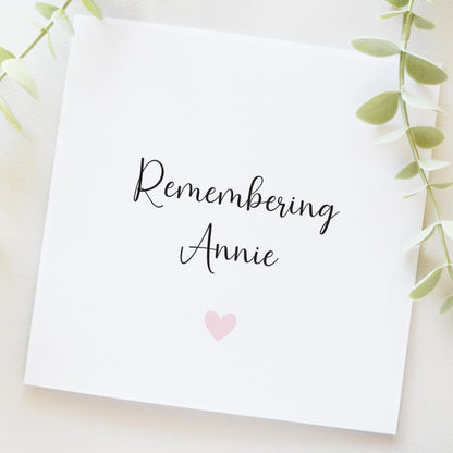 Personalised Remembrance, Memorial Card