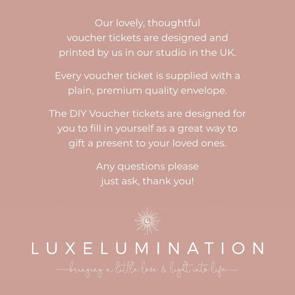 Tattoo Gift Voucher, DIY Fillable Surprise Reveal Tickets.