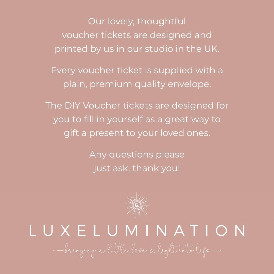 Spa Weekend Gift Voucher, Surprise Reveal Tickets, DIY Fillable Gift.