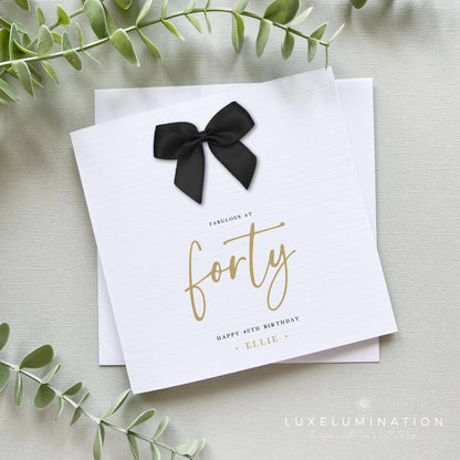 Personalised 40th Birthday Card