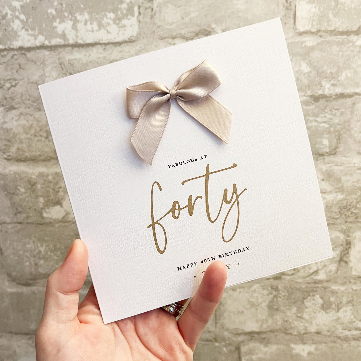 Personalised 40th Birthday Card