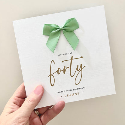 Personalised 40th Birthday Card