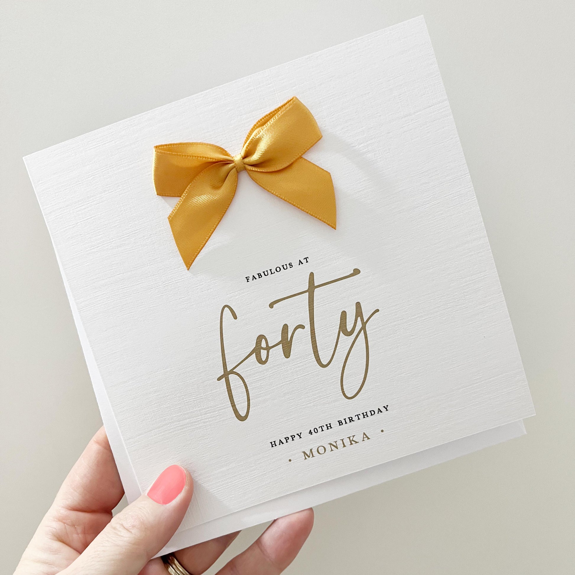 Personalised 40th Birthday Card