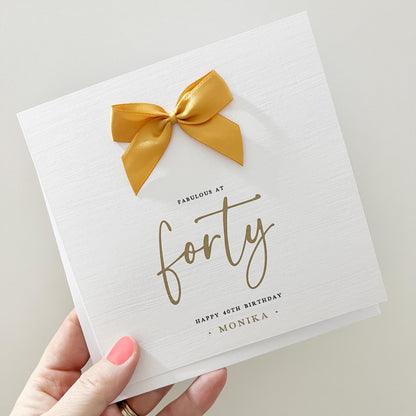 Personalised 40th Birthday Card