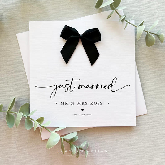 Personalised Luxury Wedding Day Card. Colour Coordinated Theme.