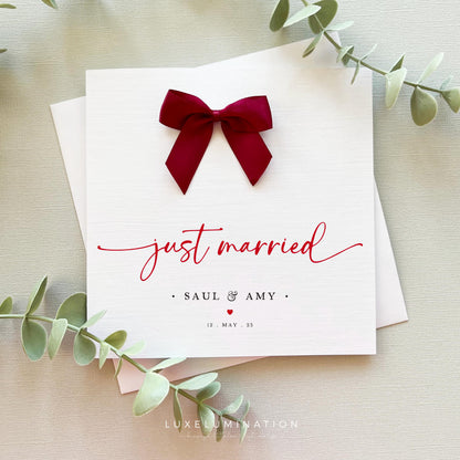 Personalised Luxury Wedding Day Card. Colour Coordinated Theme.