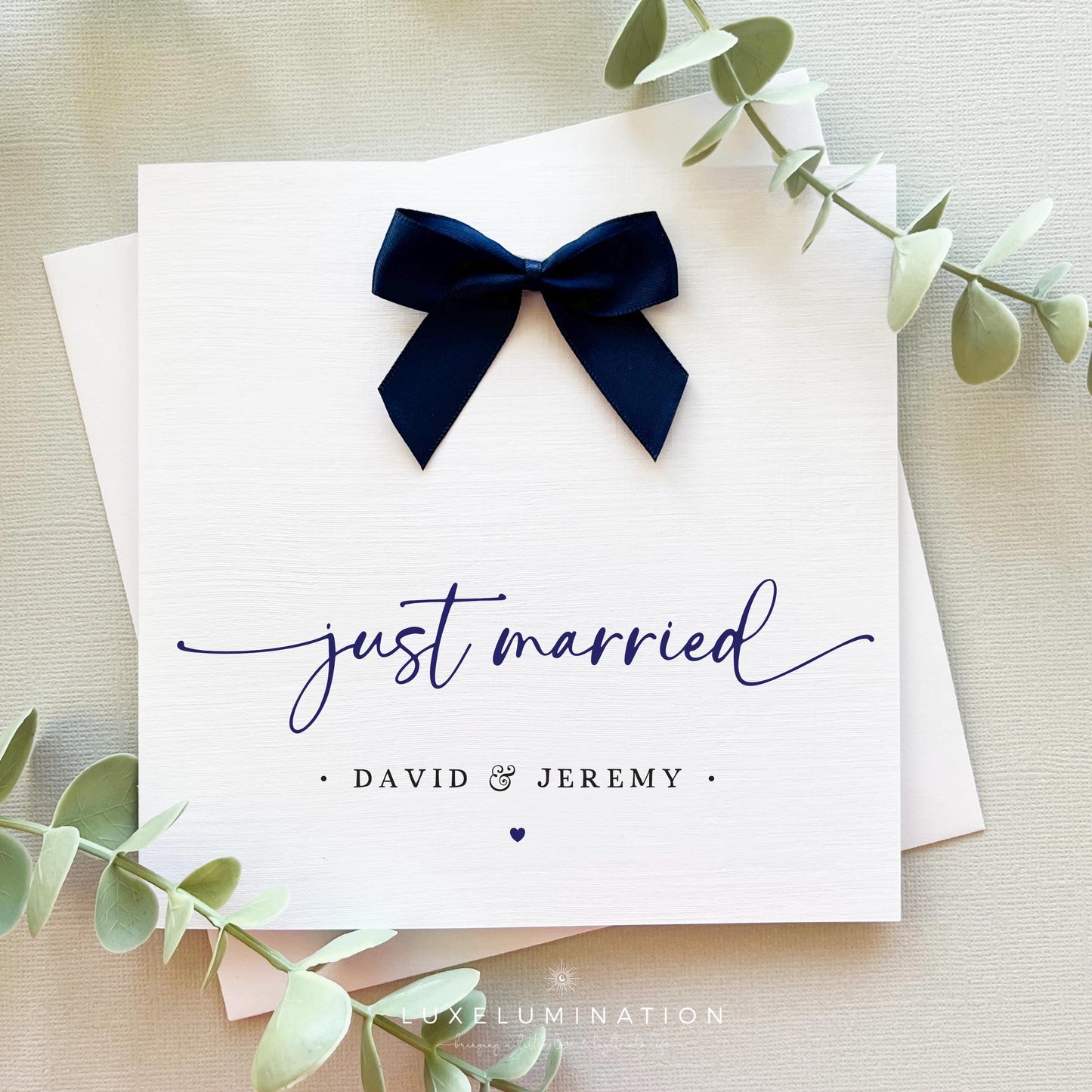 Personalised Luxury Wedding Day Card. Colour Coordinated Theme.