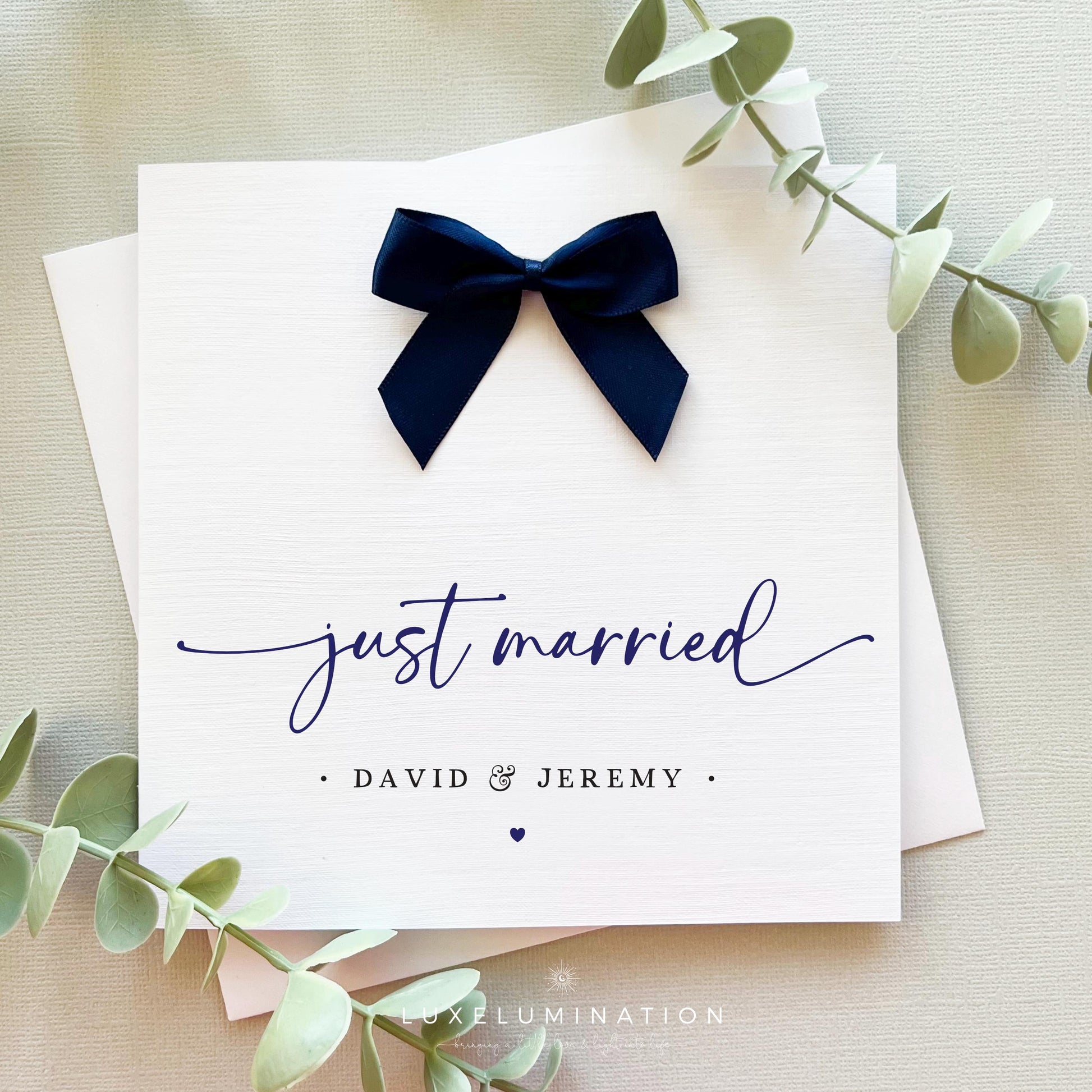 Personalised Luxury Wedding Day Card. Colour Coordinated Theme.