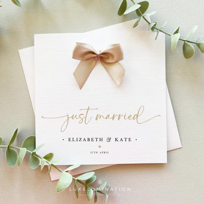 Personalised Luxury Wedding Day Card. Colour Coordinated Theme.
