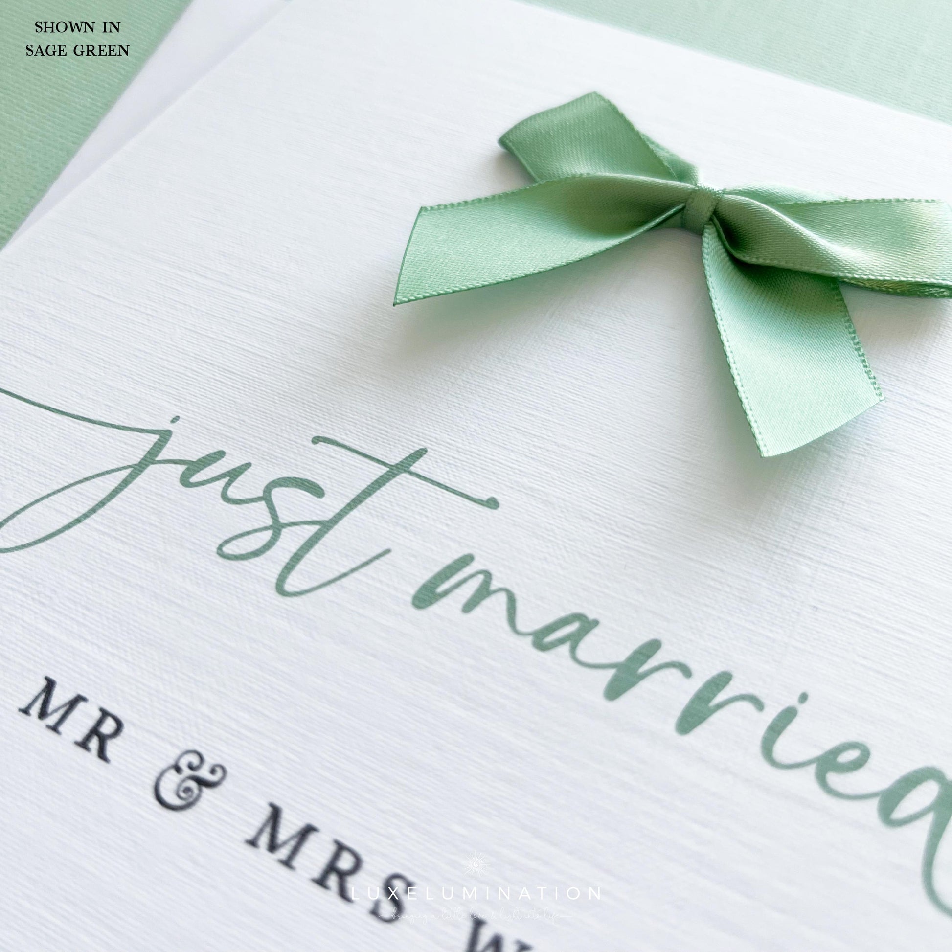 Personalised Luxury Wedding Day Card. Colour Coordinated Theme.