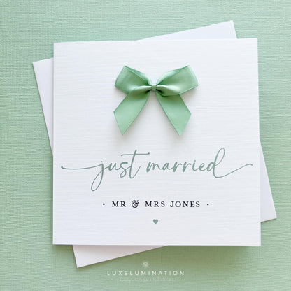 Personalised Luxury Wedding Day Card. Colour Coordinated Theme.