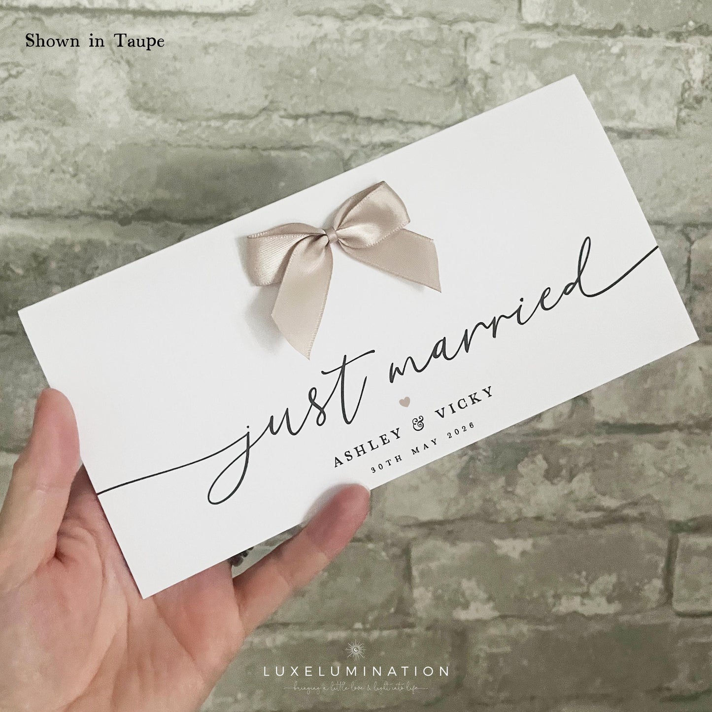 Wedding Money Gift Envelope, Just Married, Mr & Mrs on your Wedding Day Card