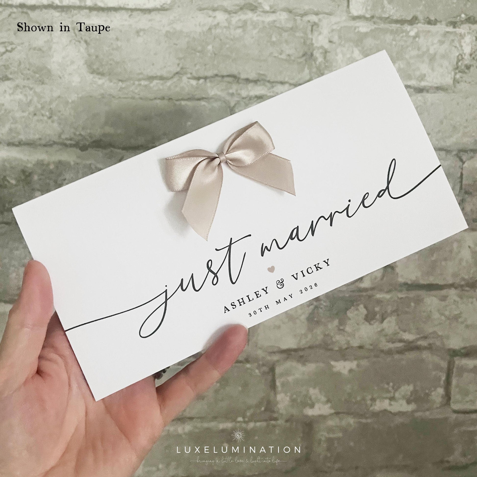 Wedding Money Gift Envelope, Just Married, Mr & Mrs on your Wedding Day Card